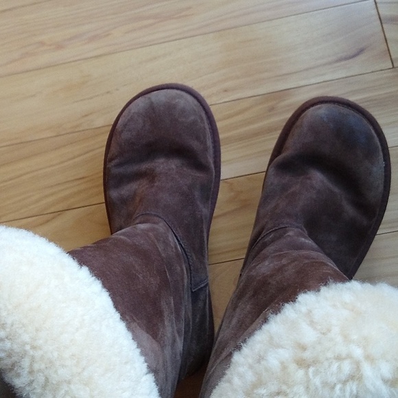 UGGS AUSTRALIA 5163 UPSIDE TALL SHEARLING SUEDE LACE UP BOOTS size 7 - Picture 7 of 7